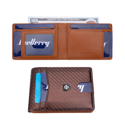 Slim Wallet for Men Leather Money Clip Mens Wallets RFID Blocking Front Pocket Bifold Credit Card Holder Purses Pocket