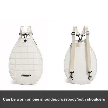 Tennis Racket Carrying Bag Waterproof Tennis Racquet Crossbody Bag Zipper Closure Pickleball Paddles Shoulder Bag for Women Men