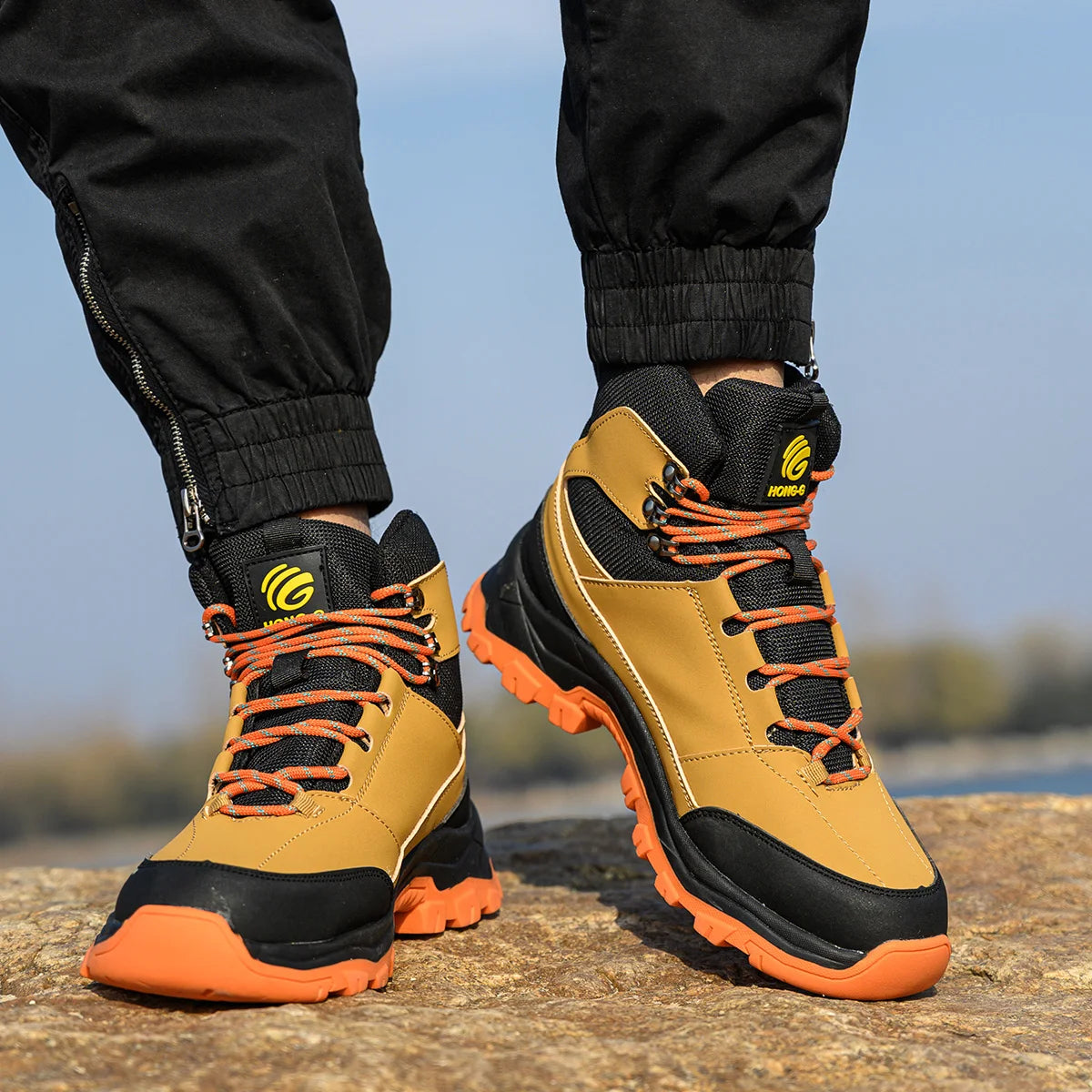 Safety Shoes Men Boots High Top Work Sneaker Steel Toe Industrial Shoe Anti-smash Puncture-Proof Work Boots Indestructible Shoes