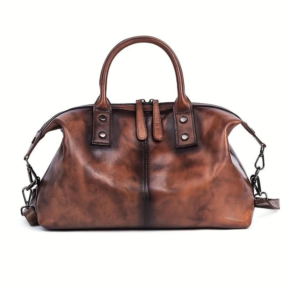 Luxurious Vintage Dumpling Shoulder Bag - Genuine Leather, Large Capacity, Top-Handle, Casual, Stylish, and Spacious Handbag