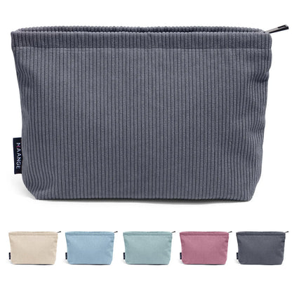 Corduroy Travel Cosmetic Bag Portable Makeup Storage Bag Purses Women Large Capacity Zipper Make Up Organizer Storage Clutch