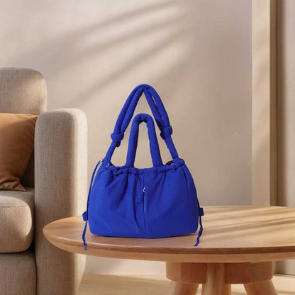 Crossbody Bag for Women Adjustable Strap Hobo Bag Nylon Solid Backpack Large Capacity Puffy Purse for Shopping Travel