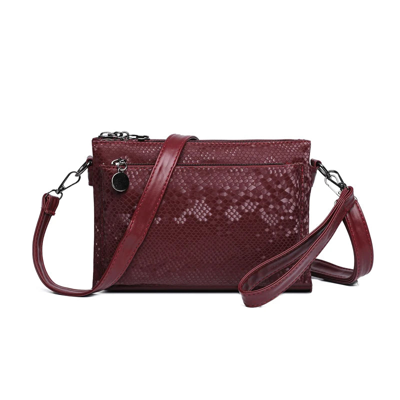 Sequins Three-layer Bag Women Soft Leather Shoulder Crossbody Messenger Bags Clutch Sac Luxury handbags women Bgas Designer
