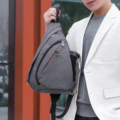 Man Chest Bag Oxford Shoulder Bags Large Capacity Multifunctional Multi-pockets Anti Theft Casual Fashion for Sports Training