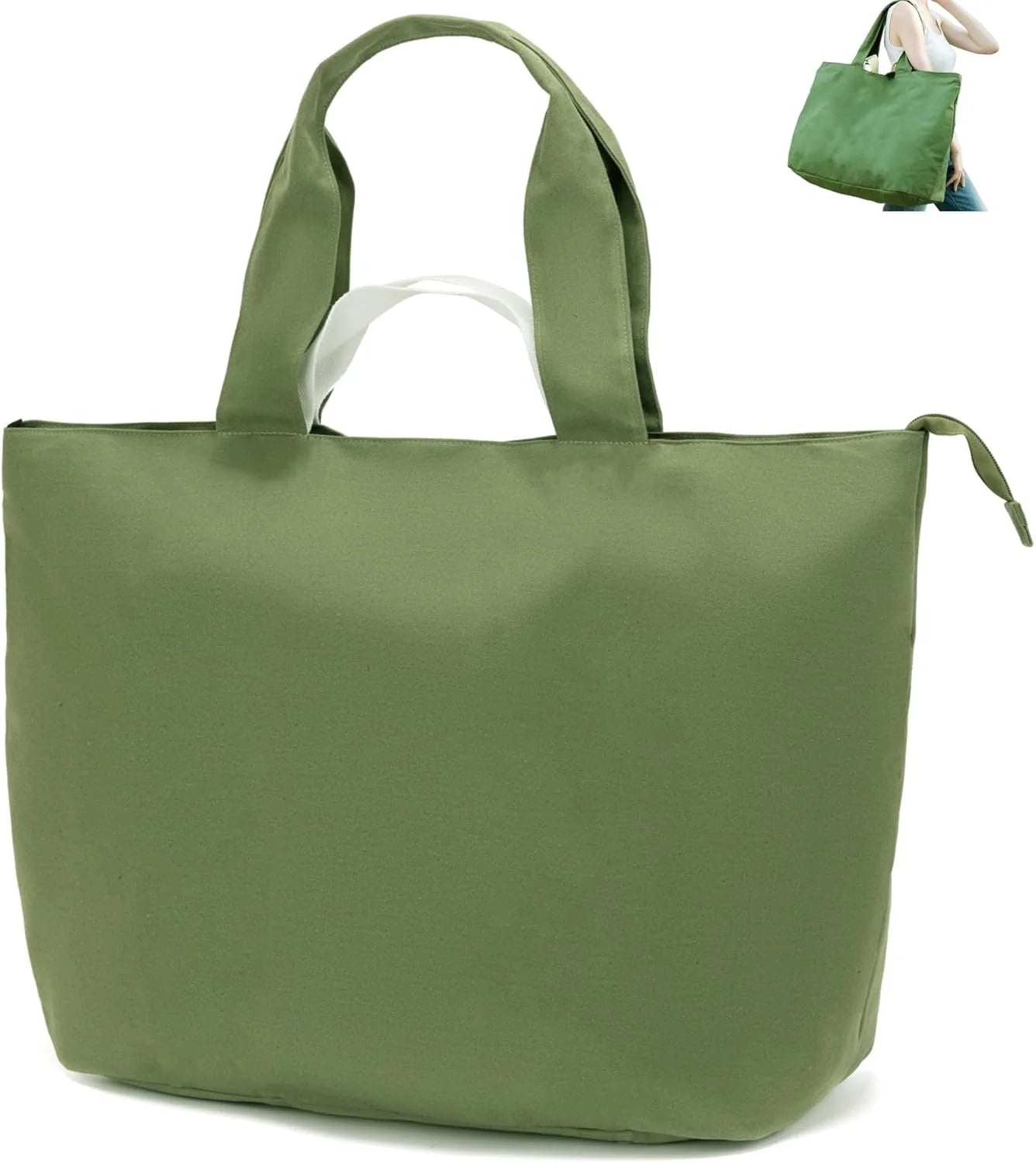 22'' 50L Large Canvas Bag, Extra Large Tote Bag for Women, Overnight Bags for Travel