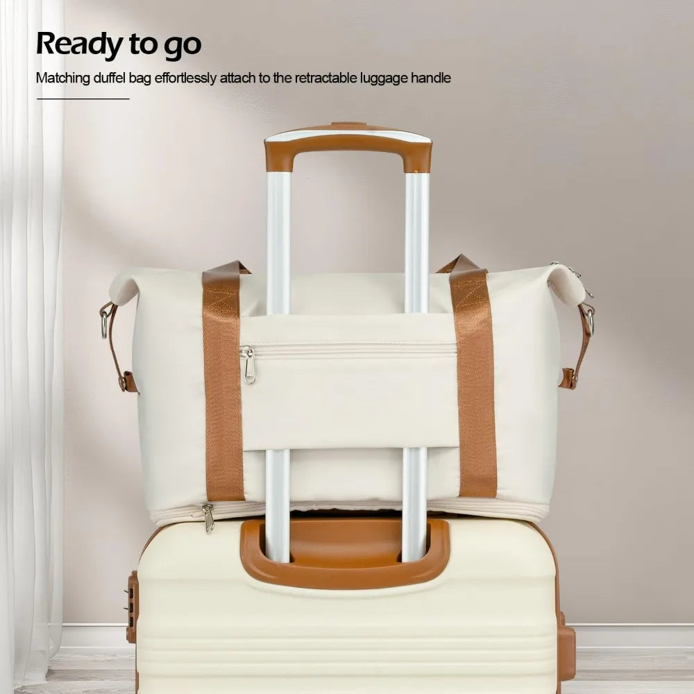 Coolife Luggage Set 3 Piece Luggage Set Carry On Suitcase Hardside Luggage with TSA Lock Spinner Wheels(Navy, 6 piece set)