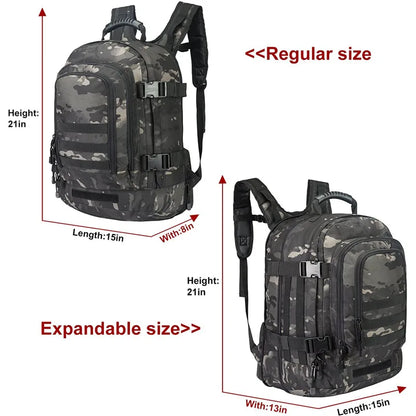Extra Large 60L Travel Laptop Backpacks Military Tactical Backpack For Men Women Water Resistant Sturdy Outdoor Camo Bag