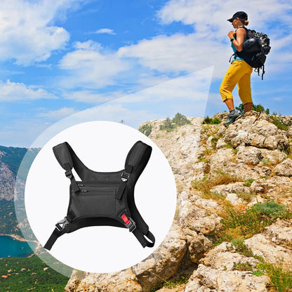 Sports Chest Bag for Men Water Resistant Chest Pack with Phone Holder Running Backpack for Workouts Running Cycling