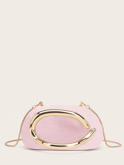 Fashion White Acrylic Clutch Bag Bride Metal Gold Women Luxury Evening Banquet Clutch Bag Shoulder Wedding Party Purse