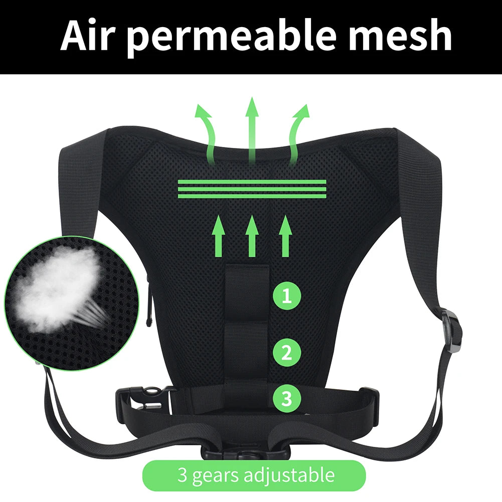 Motorcycle Drop Leg Bag Outdoor Waist Bag Large Capacity Motorbike Riding Chest Bag Multi-Function Breathable for Outdoor Travel