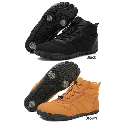 Winter Snow Boots Lightweight Barefoot Shoes Non-Slip Minimalist Barefoot Trainers Casual Ankle Boots for Outdoor Sports