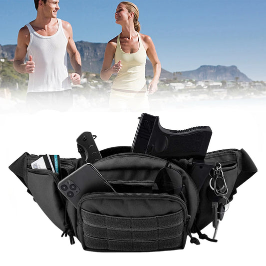 Tactical Waist Gun Bag for Women Men Casual Daypack Waist Bag Pack Shoulder Bag for Running Hiking Travel Workout