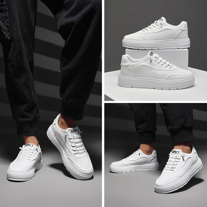 Men's Luxury Vulcanized Sneakers, Fashion Outdoor Sport Shoes w/Breathable Design for Gym/Casual Wear & Street Style