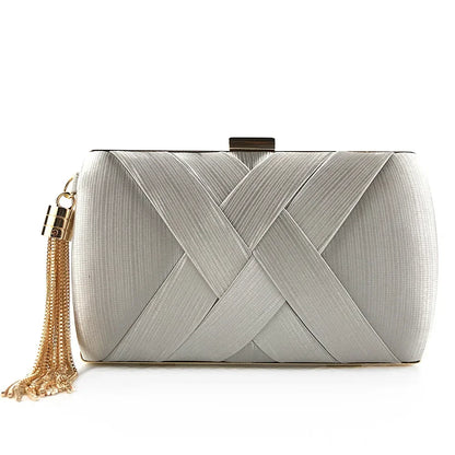 2024 New Fashion Women Evening Bags Tassel Ladies Clutch Purse Shoulder Chain Wedding Party Handbags Bags