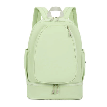 Outdoor Fitness Gym Backpack Badminton Tennis Rackets Training Bag Dry Wet Shoes Pocket Yoga Bag Large Student Storage Schoolbag