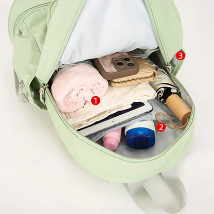 Outdoor Fitness Gym Backpack Badminton Tennis Rackets Training Bag Dry Wet Shoes Pocket Yoga Bag Large Student Storage Schoolbag