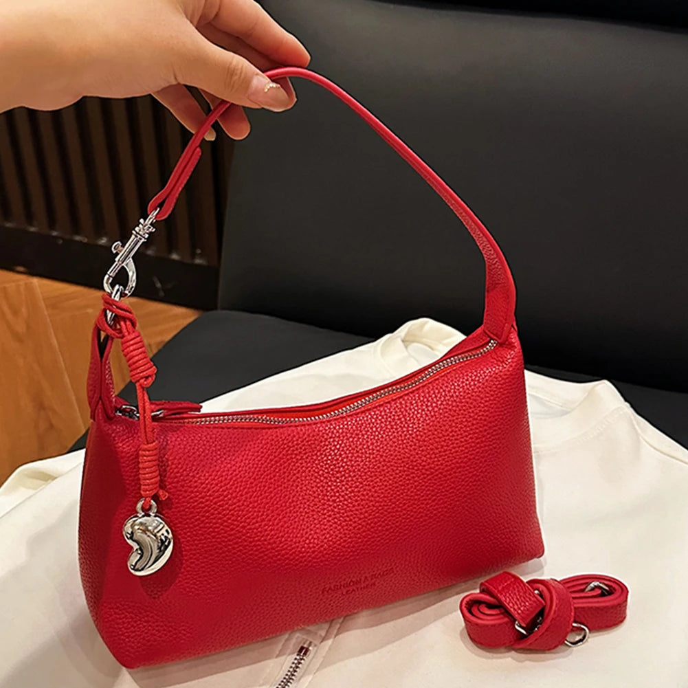 PU Leather Hobo Bag Trendy Crossbody Purse with Adjustable Strap Tote Handbag for Women