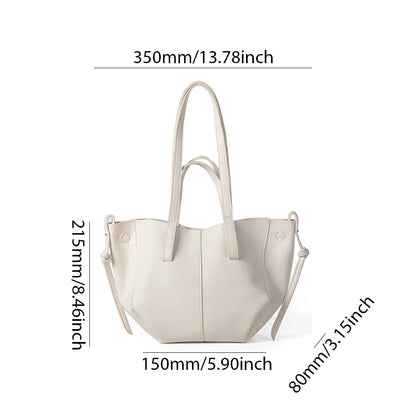Ladies Large Capacity Underarm Bag Solid Casual Grocery Bag Women PU Leather Chic Shoulder Bag with Purse Commuting Tote Handbag