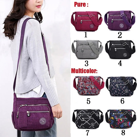 Large Capacity Nylon Crossbody Shoulder Bag for Home Use Middle-Aged And Elderly Women Casual Multi-Socket Slanting Bag