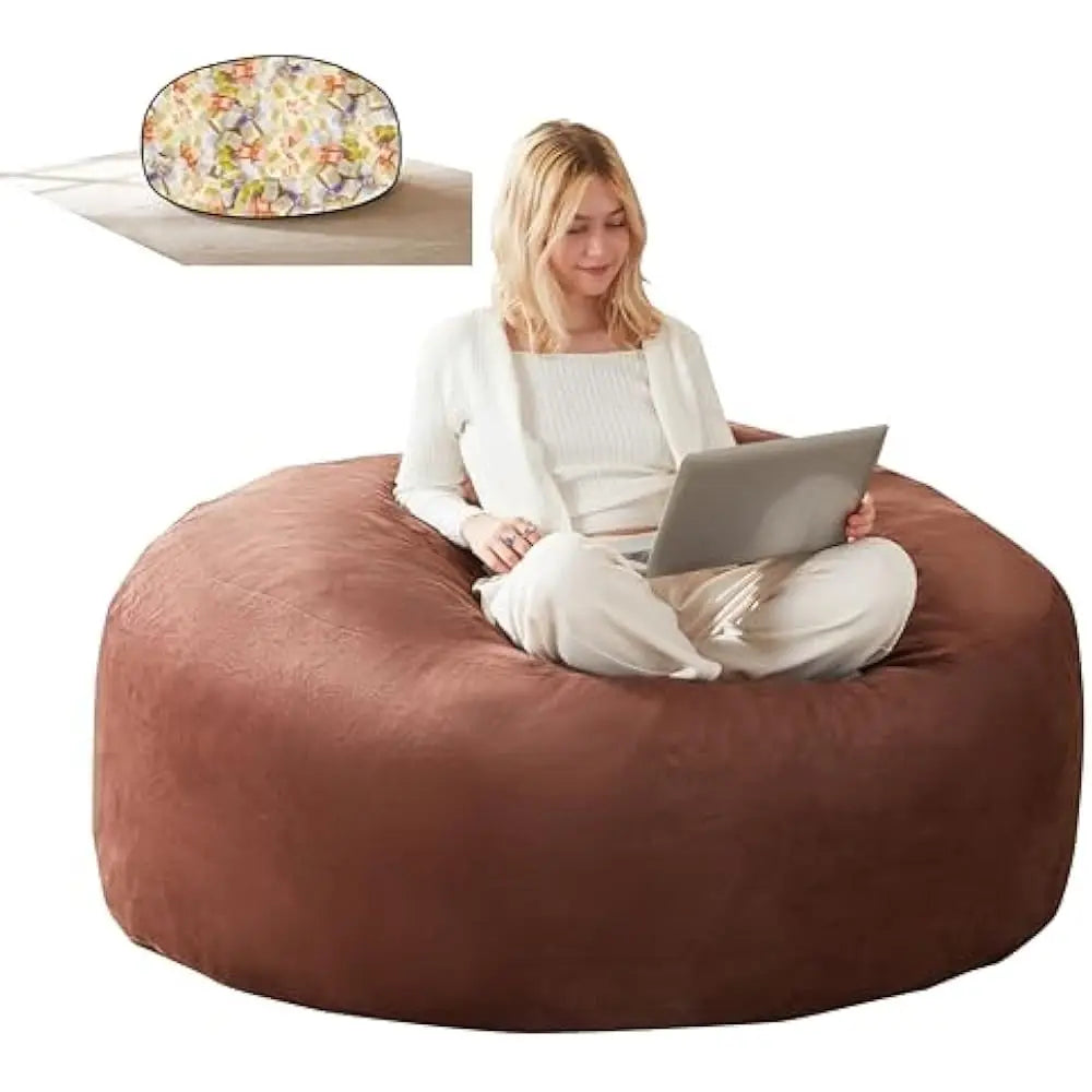 Bean Bag Sofa, 5FT for Adults Oversize Floor Beans Bags ,Memory Foam Giant Beans Bags, Lounger Versatile Design, Beans Bag Sofas