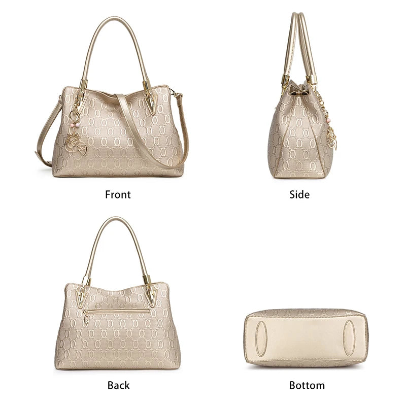 FOXER Women's Handbag Occident Style Crossbody Shoulder Bag Female Split Leather Fashion Tote Lady Commute Office Top Handle Bag