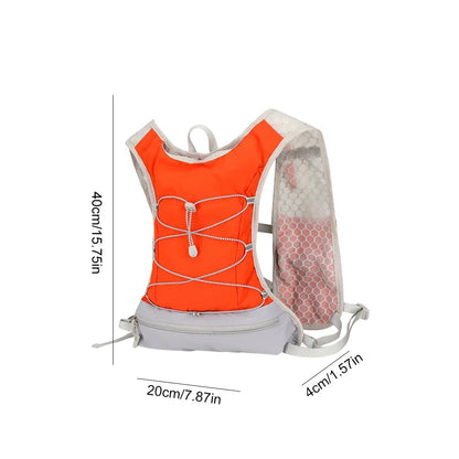 Outdoor Biking Running Storage Vest Pack Lightweight Hydration Backpack Reflective Water Bottle Chest Pack Phone Storage Pocket