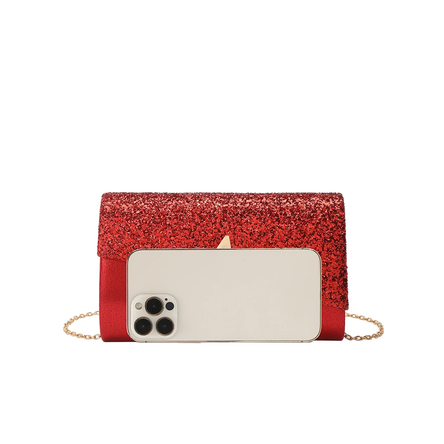 4 Pieces Women Evening Clutch Bag Rhinestone Ear Clip Bridal Wedding Choker Bracelet Dangle Bling Glitter Purse Jewelry Set