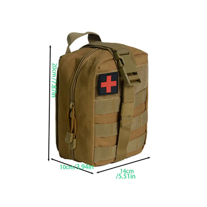Tactical medical accessory bag, accessory bag, tactical waist bag, hiking camouflage, outdoor mountain climbing, first aid and l