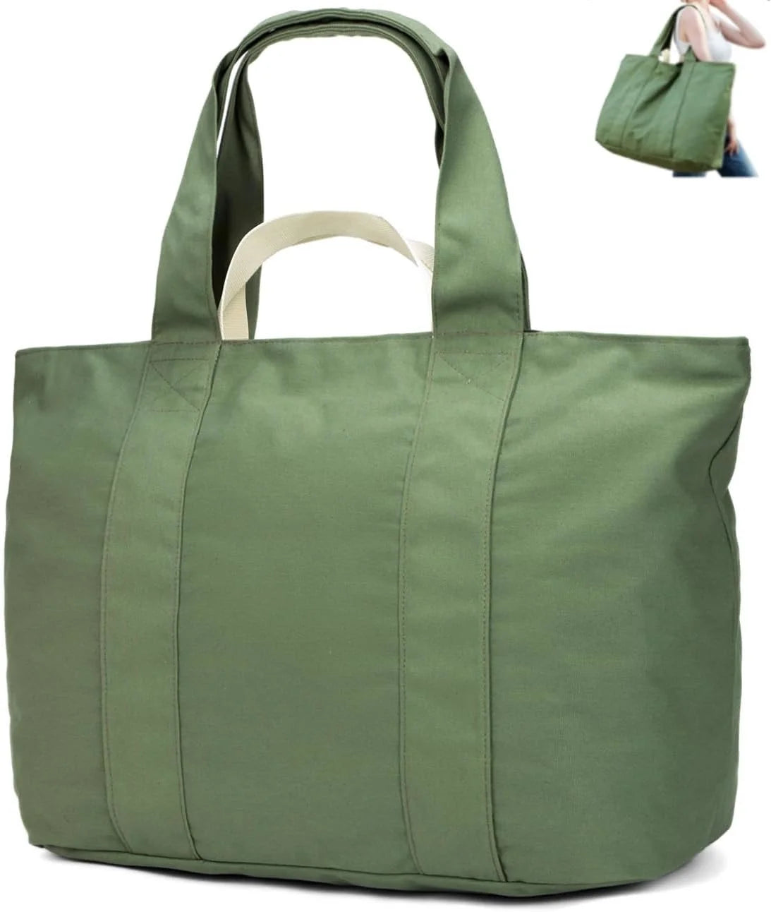 22'' 50L Large Canvas Bag, Extra Large Tote Bag for Women, Overnight Bags for Travel