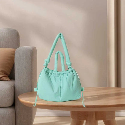 Crossbody Bag for Women Adjustable Strap Hobo Bag Nylon Solid Backpack Large Capacity Puffy Purse for Shopping Travel