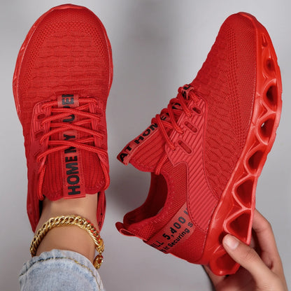 Women's running shoes, lightweight mesh, breathable and comfortable flat soft tennis shoes, blade sports shoes for women