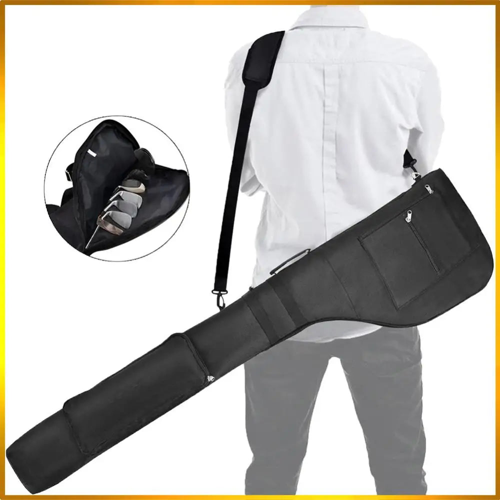 Golf Club Bag Foldable Golf Carry Bag Waterproof Golf Club Travel Bag Golf Travel Case for 8-10 Golf Clubs