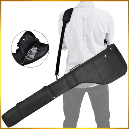 Golf Club Bag Foldable Golf Carry Bag Waterproof Golf Club Travel Bag Golf Travel Case for 8-10 Golf Clubs
