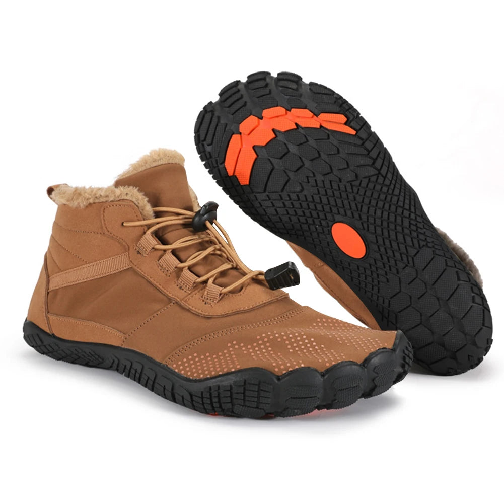 Women Men Outdoor Work Shoes Waterproof Male Snow Boots Warm Ankle Shoes Snow Casual Shoes for Trekking Climbing Working