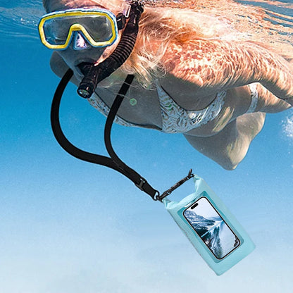 2L Waterproof Swimming Bag Touch Screen Kayak Diving Storage Bag Beach Outdoor Dry Cellphone Cover Rafting Surfing Boating Bags