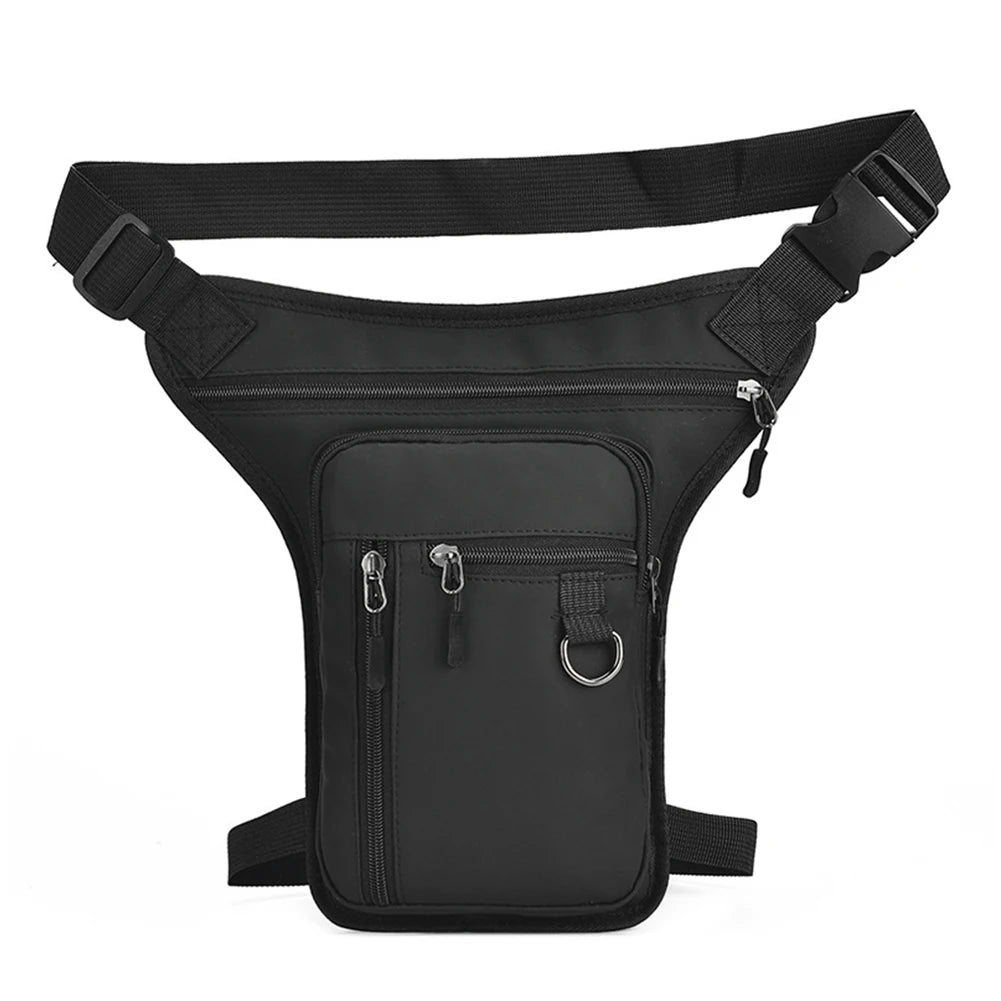 Men Motorcycle Leg Side Bag Multipocket Hip Waist Bags PU Leather Tactical Travel Purse Outdoor Sports Ride Bag