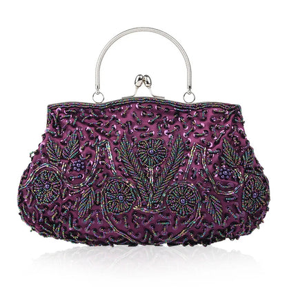 Clutch Bags With Exquisite Beads Embroidered Patterns Retro Elegant Handbag Wedding Party Shopping Gifts Portable Mini Wallets