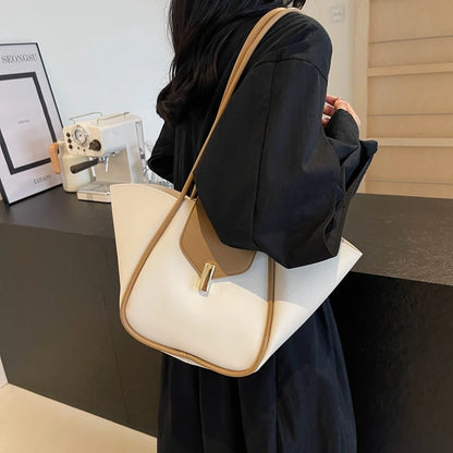 Women Fashion Shoulder Bag Large Capacity Simple Tote Handbag Adjustable Strap Work Handheld Bag Daily Bag for Female