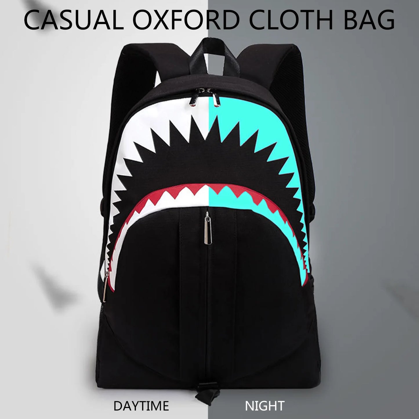 Multifunctional Male Backpack Fashion Shark Mouth Backpack Knapsack Men Casual Vintage Knapsack Bag Supplies