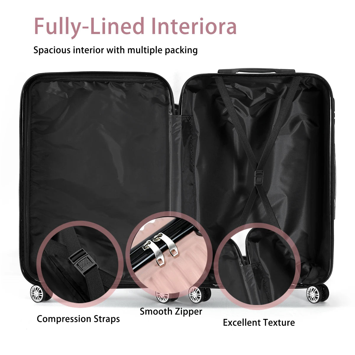 2-piece suitcase set, large capacity, family trip, business, home storage, birthday gifts, Valentine's Day gifts