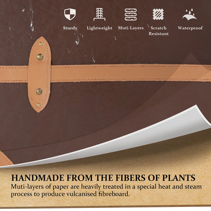 COTRUNKGAE Vintage Luggage Set for Men and Women, Carry On Suitcase with Spinner Wheels, Cocoa Brown