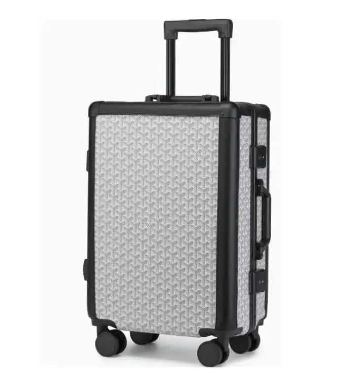 Formsia 20"24" Inch Women Spinner Retro Aluminum frame Trolley Bag Travel Suitcase Set Hand Luggage On Wheel