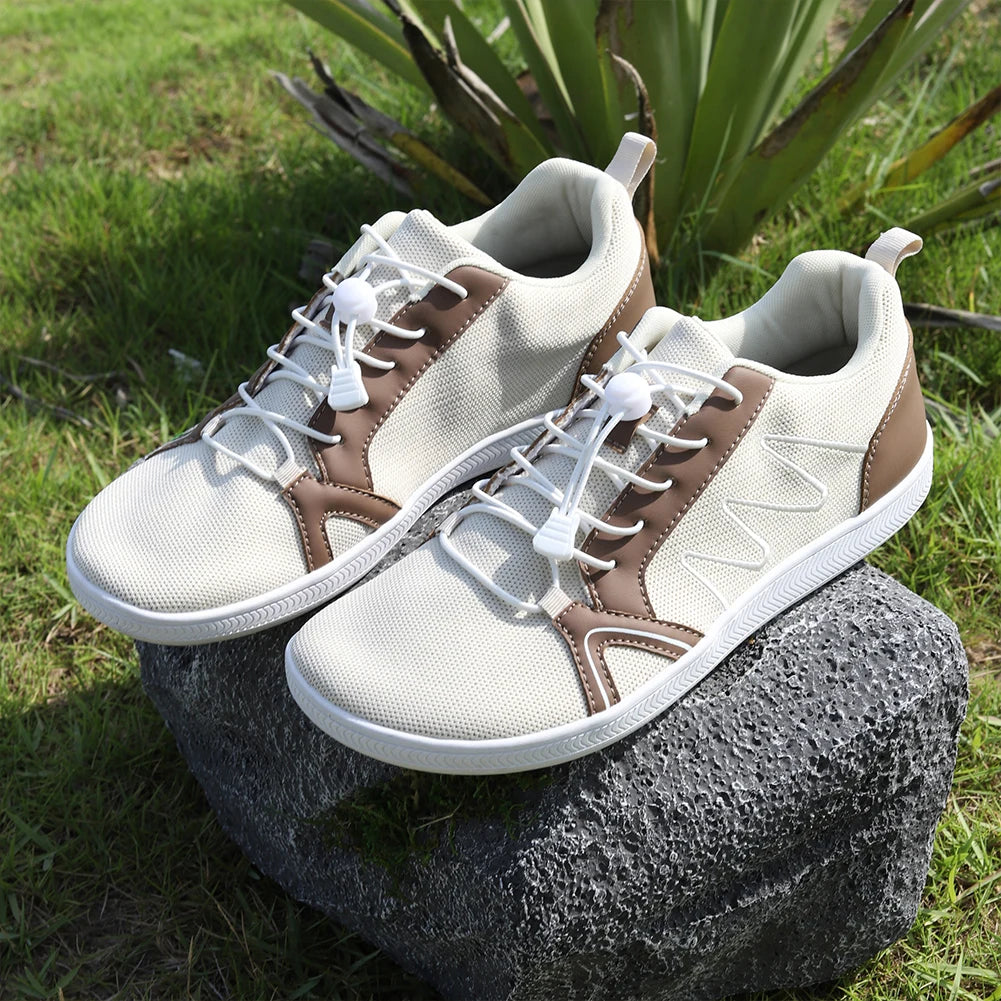 Minimalist Barefoot Shoes Non Slip Cross Trainer Shoes Breathable Wide Toe Walking Shoes Casual Mesh Sneakers for Outdoor Sports