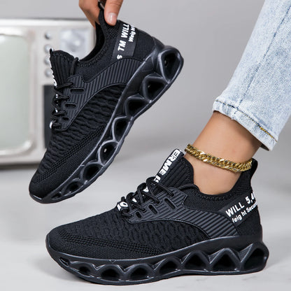 Women's running shoes, lightweight mesh, breathable and comfortable flat soft tennis shoes, blade sports shoes for women