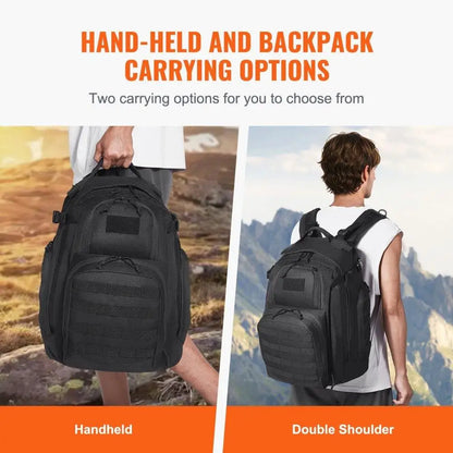 Vevor Tactical Rucksack 40L Molle Compatible with Sponge Padding Assault Pack Outdoor Camping Trekking EDC Backpack Black