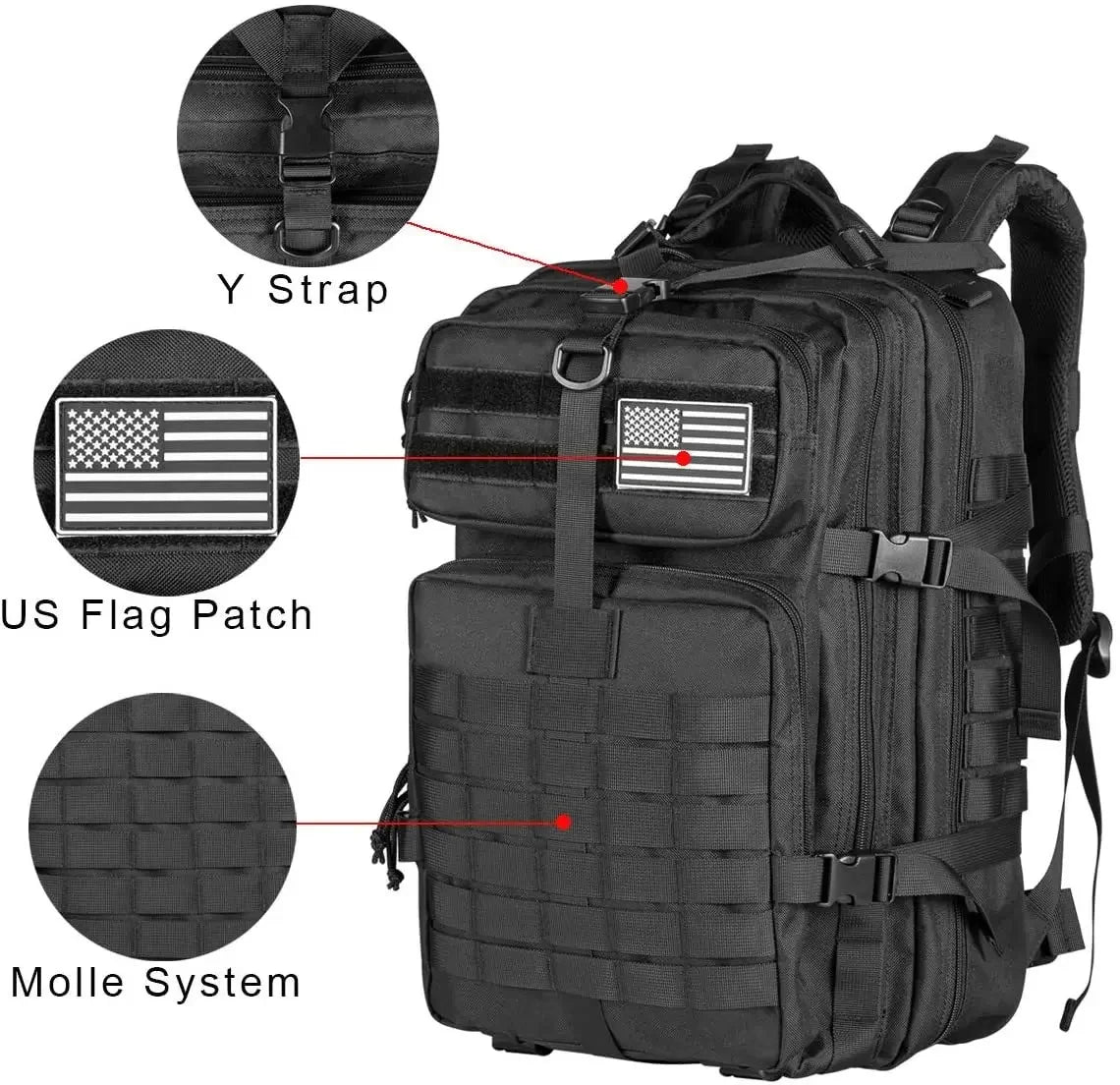 30/45L Man Tactical Backpacks HkingTraveling Bags Survival Outdoor 3P Assault Pack EDC Molle Pack For Trekking Hunting Bag