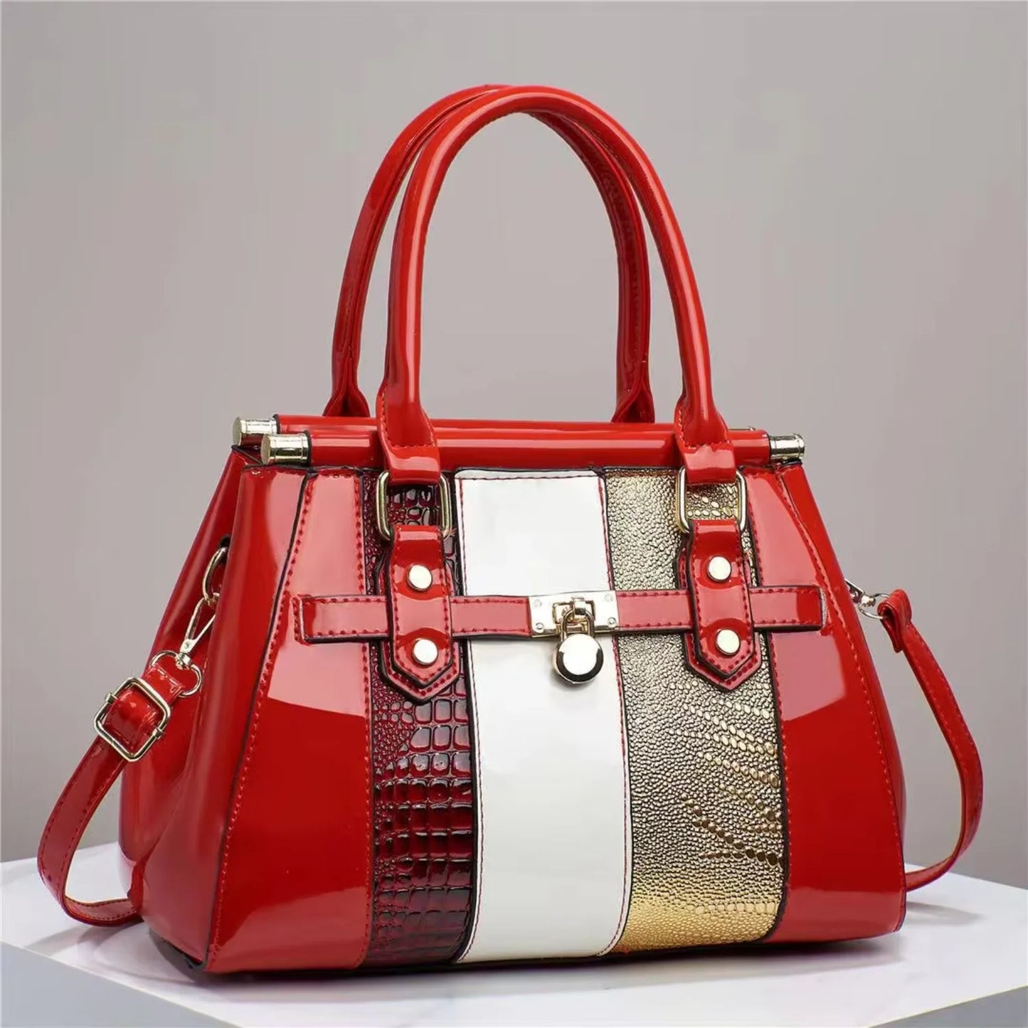 2023  arrivals glossy PU leather handbags women's purses tote bags ladies   wholesale price