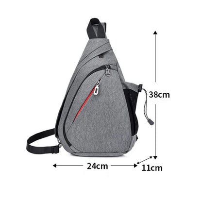 Man Chest Bag Oxford Shoulder Bags Large Capacity Multifunctional Multi-pockets Anti Theft Casual Fashion for Sports Training