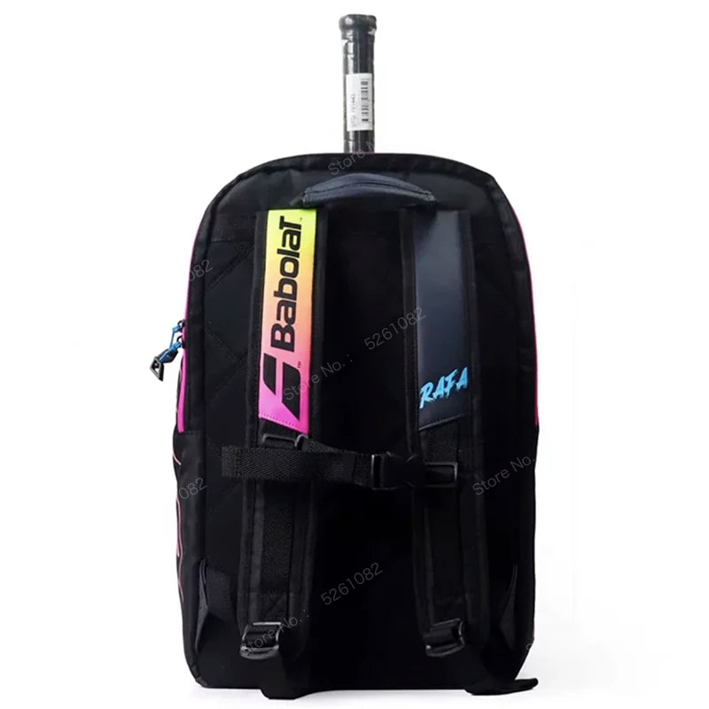 2024 Babolat Pure Aero Rafa Tennis Backpack Large Capacity Sports Bag Holds Up To 2 Tennis Racquets For Women Men