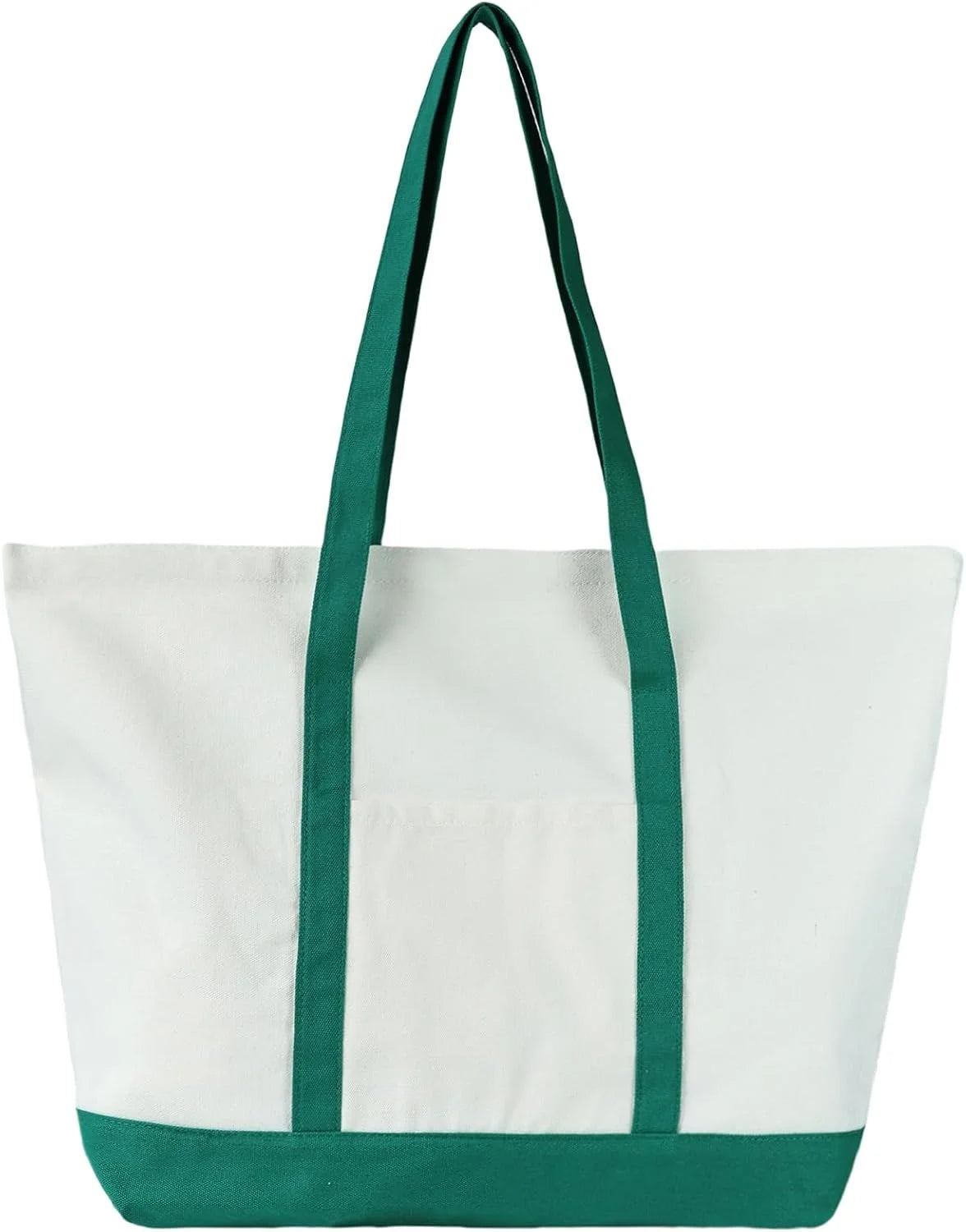 Canvas Tote Bag with External Pocket Extra Large Canvas Tote Bag Heavy Duty Grocery Shopping Bags Weekender Bag